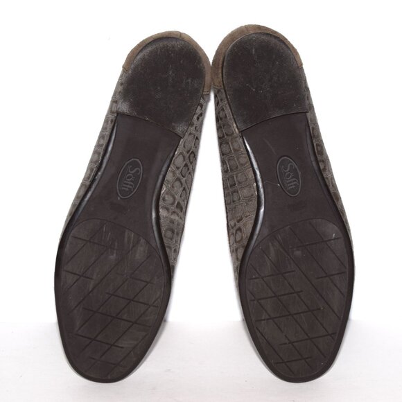 SOFFT Maretto Suede Leather Animal Print Gray Flats Size 8.5M - Picture 10 of 11
